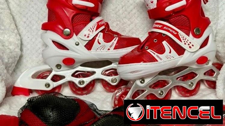 Patines lineales ajustables con kit de protección