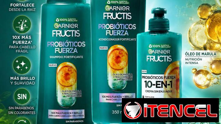 Set Garnier Probióticos Fuerza Shampoo, Acondicionador y Crema de Peinar