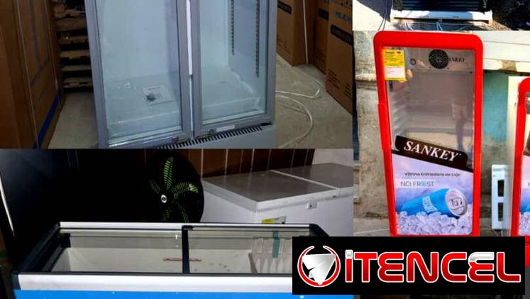 Neveras Exhibidoras. Congelador horizontal. Exhibidoras con transporte incluído
