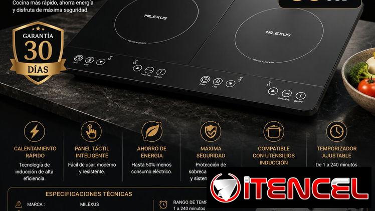 ESTUFA DE INDUCCIÓN DOBLE MILEXUS Nuevas en Caja