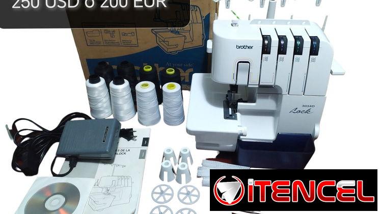 Overlock/Festonera BROTHER 3034D – EXCELENTE ESTADO 250 USD o 200 EUR. Leer descripción