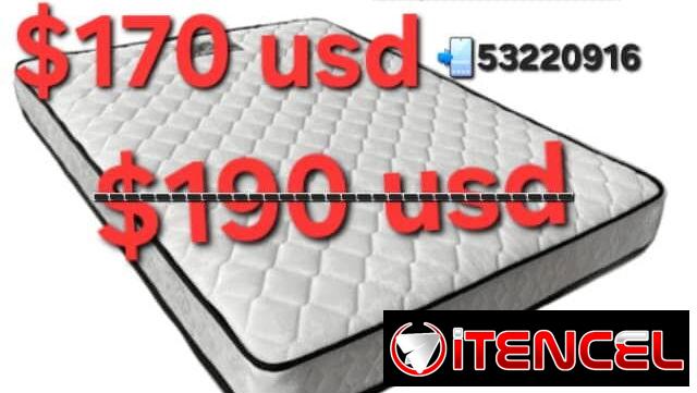 Colchón full Camero importado, viene empacado al vacío (factura, mensajería, garantía) 53220916