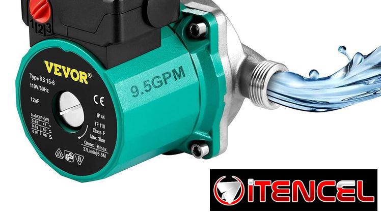 VEVOR Bomba de Recirculación de Agua Caliente, Bomba Circuladora de Agua de 100 w 110 V, 53274327