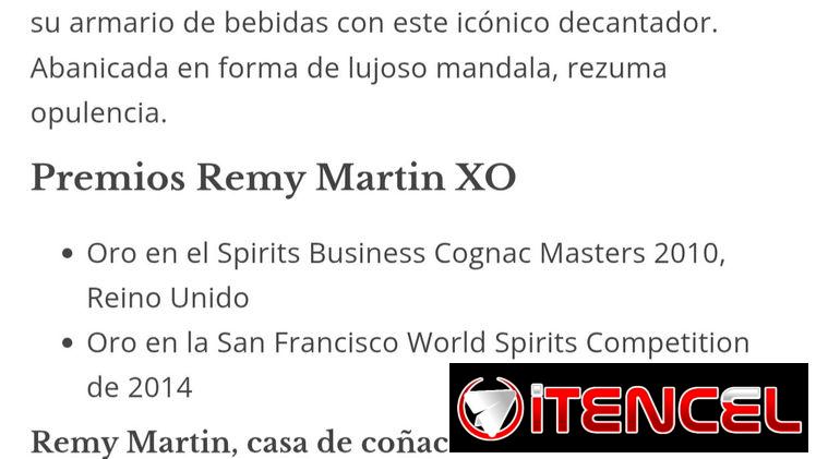 Descuento 10%…Cognac de alta gama, REMY MARTIN