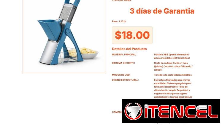 Tu mejor compra es este Cortador manual vertical de verduras hoy 18 USD VPT#-0103