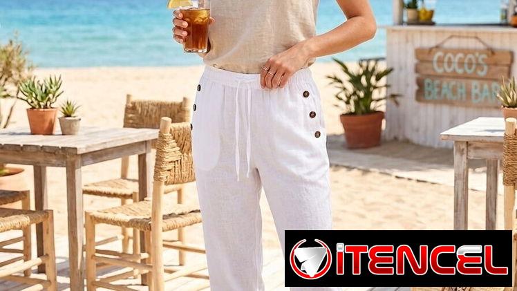 Pantalón pescador blanco, confort de verano 18