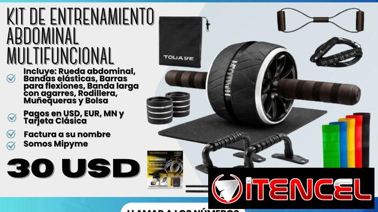 💪🔥 KIT DE ENTRENAMIENTO ABDOMINAL MULTIFUNCIONAL 💰 Precio: 30 USD