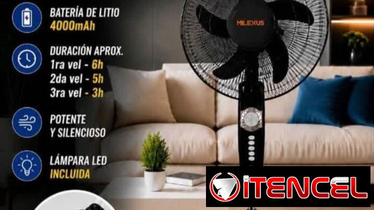 Ventilador recargable batería de litio