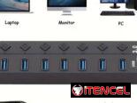 🔌 Hub USB 3.0 – 7 Puertos con Interruptores