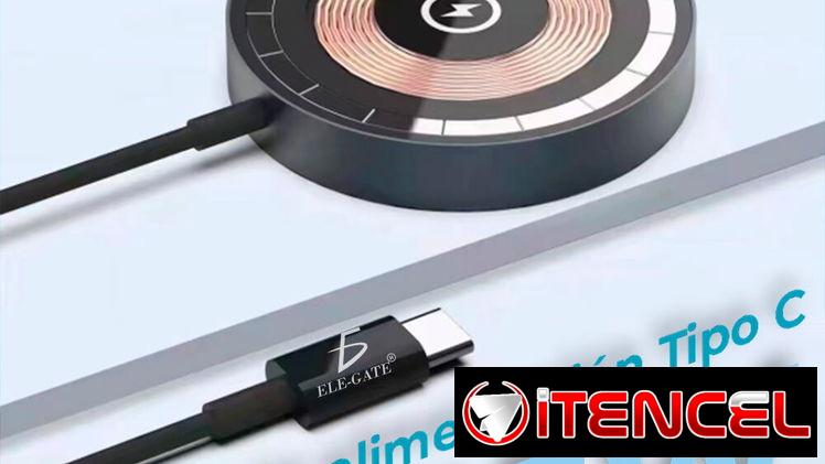 Cargador Inalámbrico 15W, Carga rápida. Marca Ele-Gate. Alimentación TipoC. Nuevos de pqte en su caja. 52759786