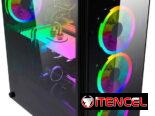 Chasis Gaming OCELOT (OGMC01) Cristal Templado Delante y Lateral, tres Fanes RGB, Nuevo a estrenar