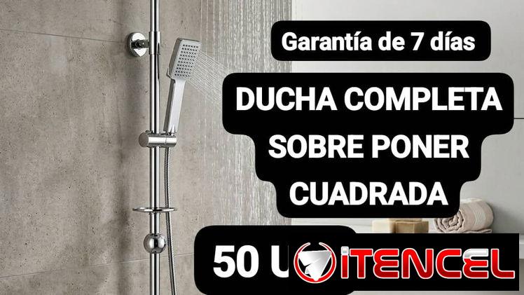 DUCHA COMPLETA SOBRE PONER  CUADRADA, Garantía de 7 días, Entrega por un mínimo costo adicional para toda La Habana