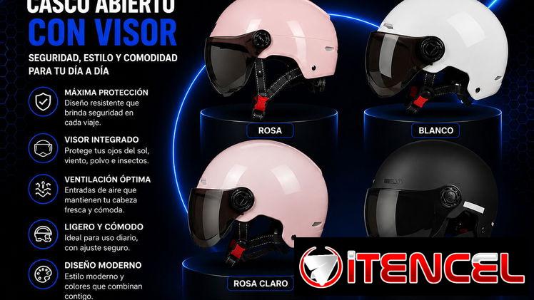 🪖 Casco Abierto con Visor 🪖