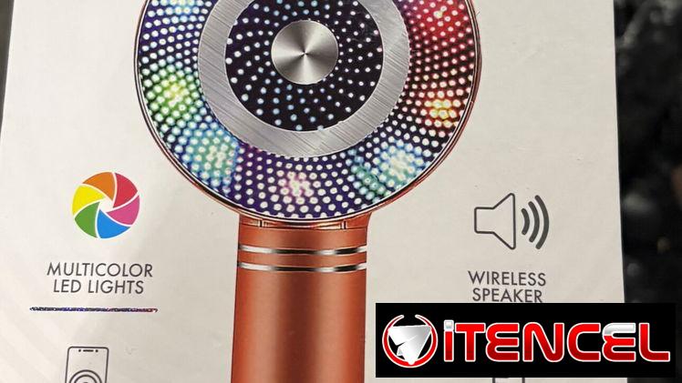 MICRÓFONO RECAEGABLE CON LUCES AL RITMO DE LA MUSICA