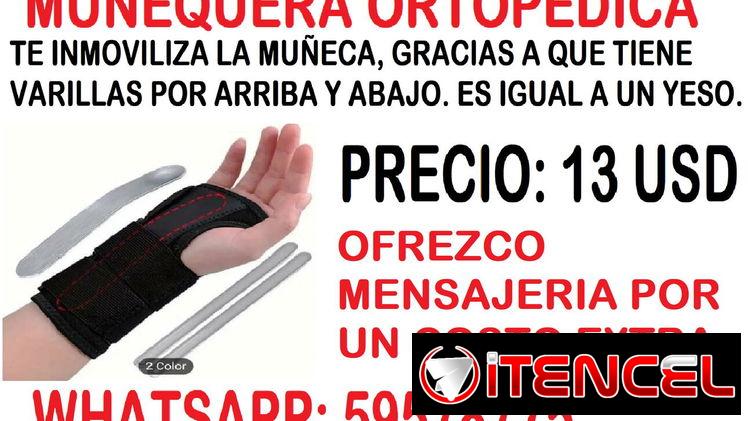 A LA VENTA MUÑEQUERA ORTOPEDICA. INMOVILIZA TOTALMENTE LA MUÑEQUERA GRACIAS A SUS VARILLAS. TENEMOS MENSAJERÍA ADICIONAL