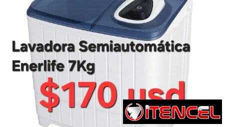 ‼️Lavadora semiautomática Enerlife 7 Kg ‼️