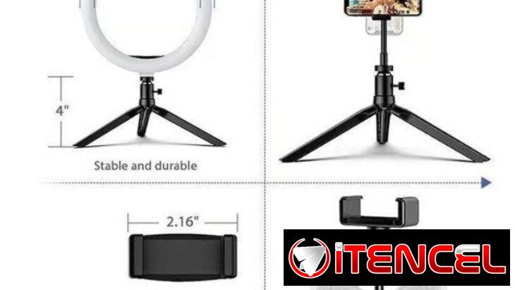 Ring Light LED de 10 pulgadas con soporte para teléfono y trípode | Creacion de Contenido | N… | videojuegoshabana.com