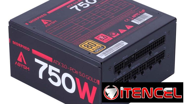 NUEVA!!! Abysm Gaming MORPHEO ATX3.0 750W 62A 80Plus Gold Full Modular PCIE5.0 tel5266I337