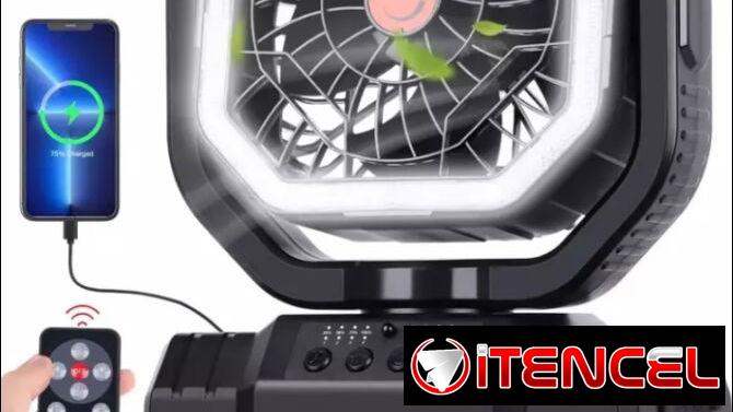 VENTILADORES RECARGABLES MODELO F10 CON POWERBANK Y LUCES LED 20.000MAH