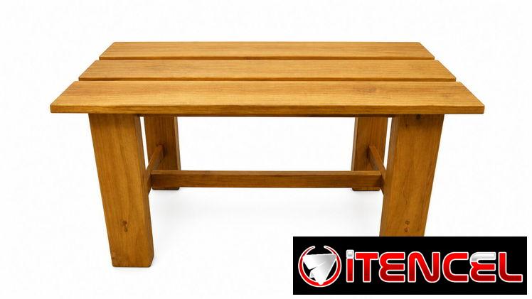 Mesita de centro para terraza de madera