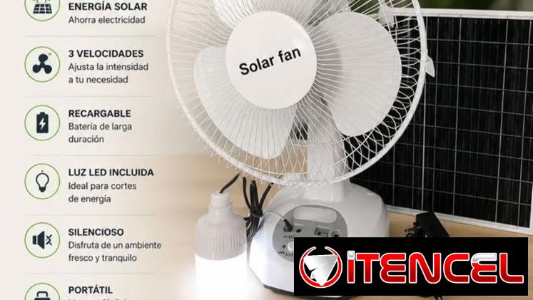 Ventilador recargable de mesa  Marca solar fan