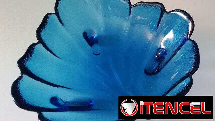 CENTRO DE MESA / ADORNO DE CRISTAL AZUL!!!