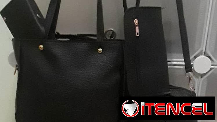 juego de cartera color negro