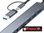 Tengo multi puerto 8 en 1 para Que conecte todo tipo de dispositivos a su tablet, laptop, móvil etc…!!