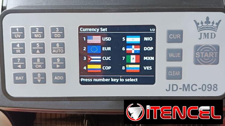 🎰Máquina de contar dinero profesional JMD  💨Velocidad de conteo: +1000 billetes/ minuto ☑️Selector de moneda y de deno