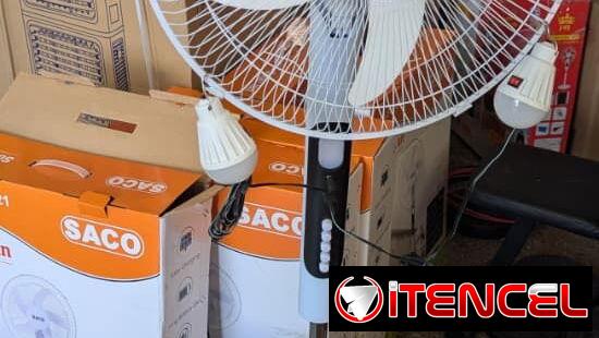60 usd💵 – Ventilador Recargable 16″ Saco * ﻿﻿Potencia 100 – 240 V/50 – 60 Hz, * ﻿﻿3 velocidades, Alta – Media - Baja *