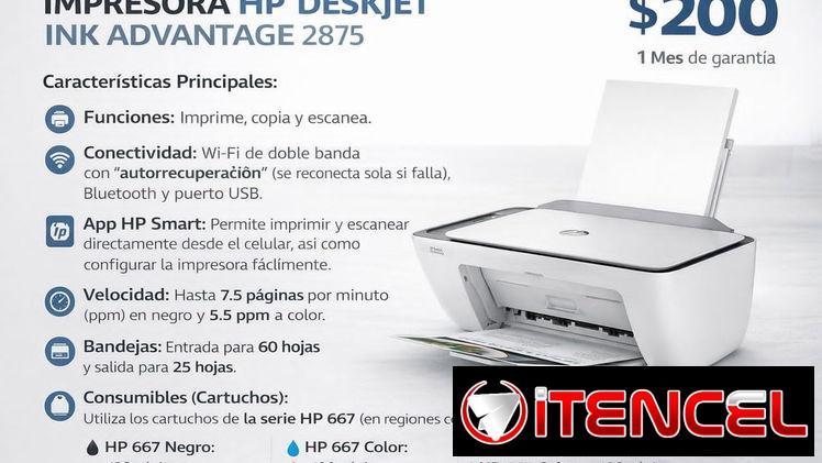 Impresora HP DeskJet Ink Advantage 2875