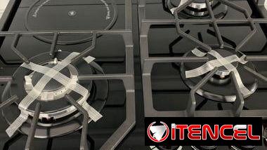 Cocina empotrable de infrarrojo y gas