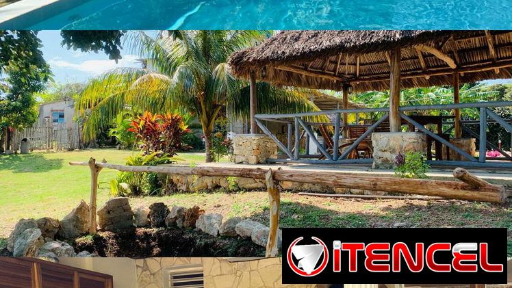Casa en la playa con piscina. Alquiler de casa en Guanabo, cerca de la playa y Respaldo eléctrico.🦋