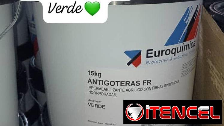 Impermeables transitable antigoteras euroquimica 15 litros con fibras incorporadas no necesita mallas importada de Españ