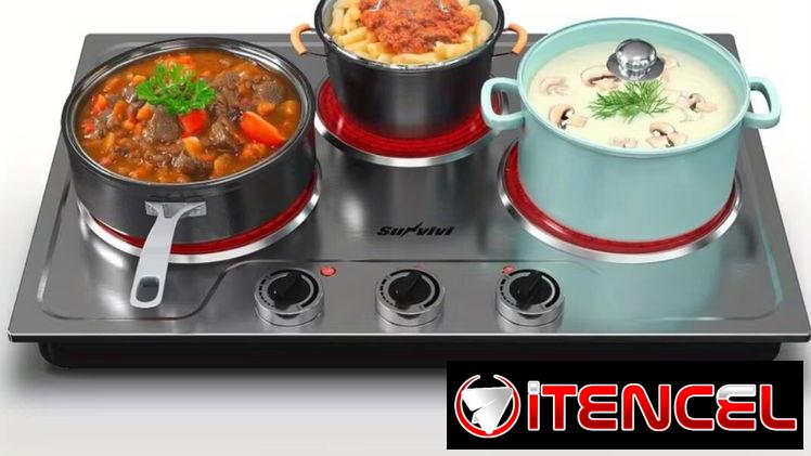 🔥 Cocina Eléctrica de 3 Hornillas Ceramic Glass 🔥