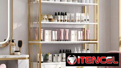 Estante para salón de belleza con 5 niveles y almacenamiento (CL)