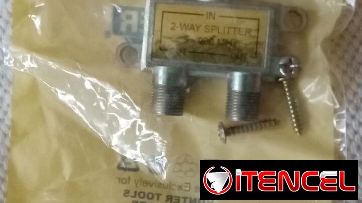 Splitter de 2 salidas para cable coaxial de televisor (2 Way signal spliter)