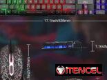 Juego de teclado y Mouse combo  Gaming Rii. Semi mecanico retroiluminado rgb arcoiris