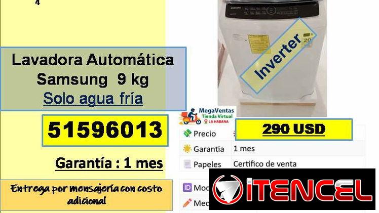 MV-522-Lavadoras automáticas………51596013……Mensajeria Costo adicional
