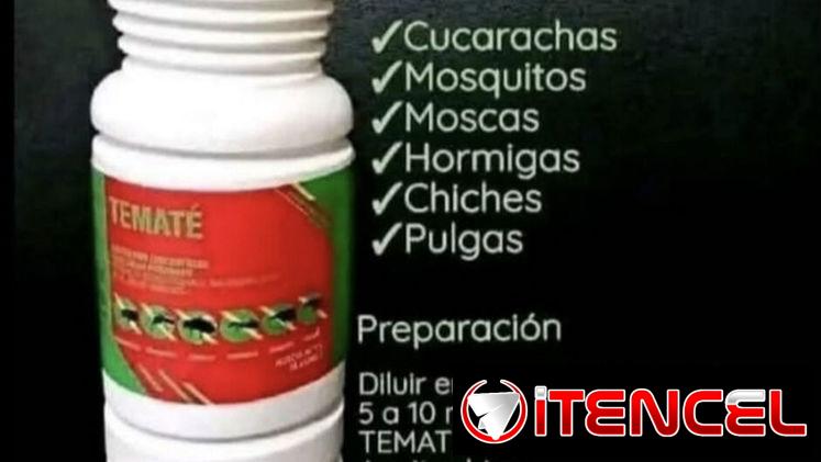 Insecticida tematé cipermetrina veneno de chinches pulgas cucarachas
