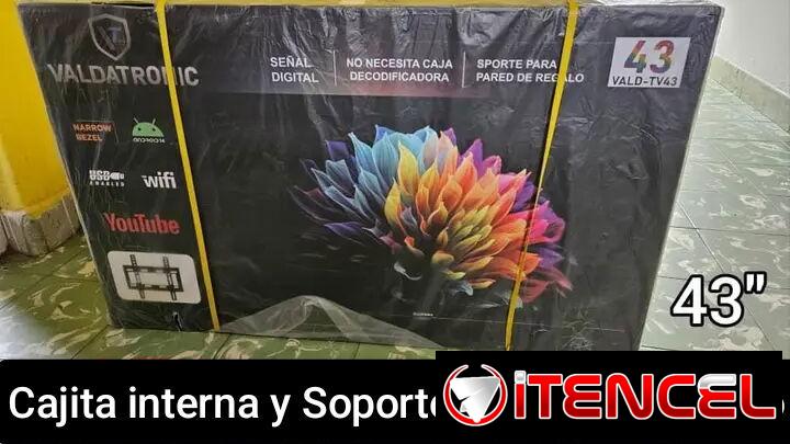 SMART TV VALDATRONIC 43″ FullHD / CAJITA INTERNA y SOPORTE de Pared.FACTURA, GARANTÍA Y DOMICILIO GRATIS.
