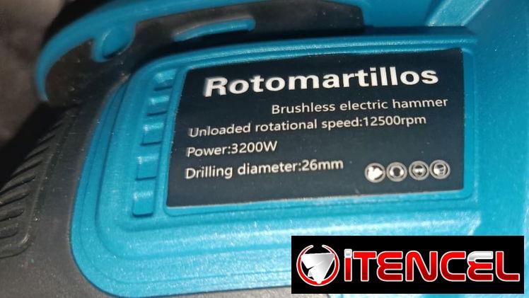 TALADRO Rotomartillo inalámbrico 2 baterías 21v_6.0Ah cincelador (CHIPIJAMA) perforador industrial. 150 Usd