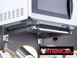 Soporte micro – Estante para horno microondas, estante de cocina, cocina de acero inoxidable 304 plegable para microonda