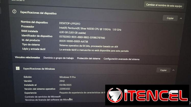 LAPTOP DE 10MA GENERACIÓN GATEWAY