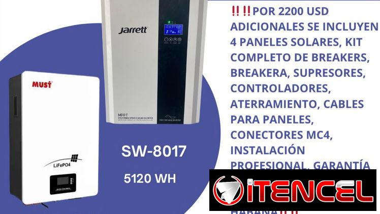 Kit solares 3000W, 4000W y 6000W
