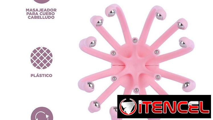 Masajeador Para Cabeza Con Esferas Giratorias. Relajante. Color azul acua