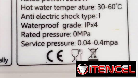 Calentador eléctrico ducha