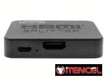 Splitter Unno Tekno HDMI 4K 30Hz 2 Puertos Deep Color 36-Bit Dolby DTS HDCP 2.2 Plug & Play Para TV y Monitores