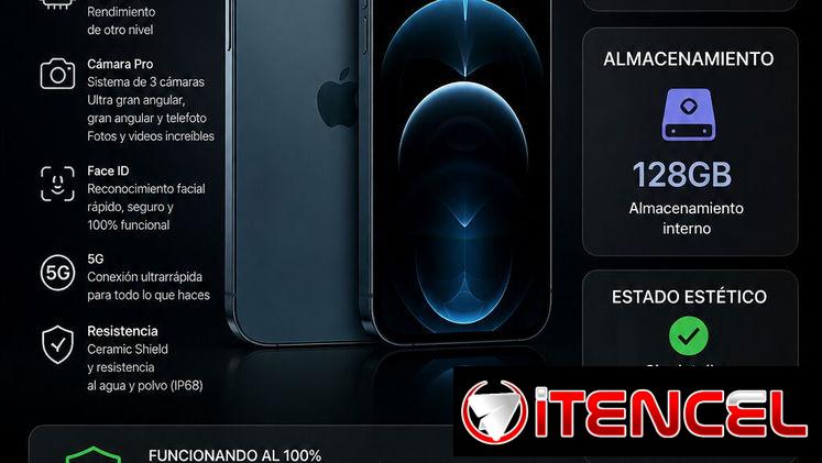 iPhone 12 Pro 128GB 🔥 Como Nuevo | Face ID OK | Full Original + Extras