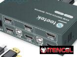 ☎️53544655 🛵 Entrega Disponible ⭐KVM Switch 2 Puertos Dual Monitor 4K@60Hz – HDMI 2.0 ⭐